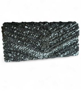 Vtg 50s 60s Bob Soir deadstock silver Sequin beaded Evening Clutch Bag formal